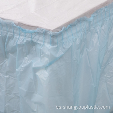 Falda de mesa de plástico de plástico de color sólido